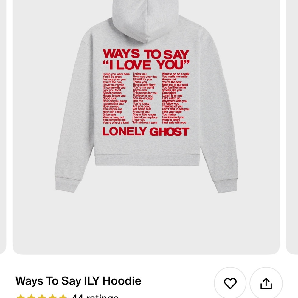 Gray Hoodie with Red Text